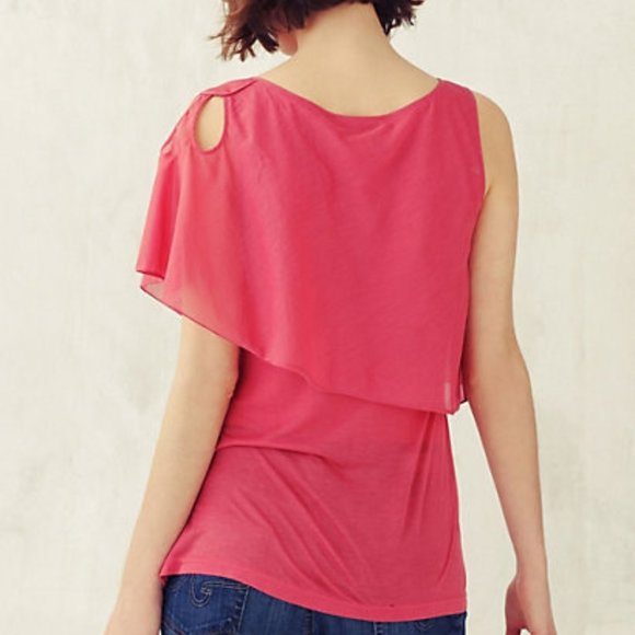 ❤Anthropologie Cut-away Rose Tank, L - Picture 2 of 6